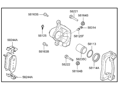 2022 Kia Stinger Brake Caliper Bracket - 58210G9200