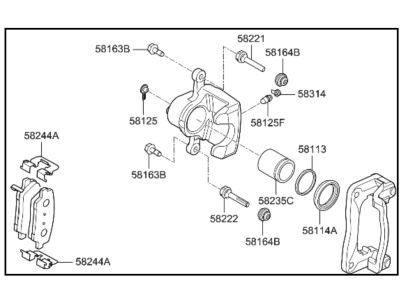 2022 Kia Stinger Brake Caliper Bracket - 58230G9200