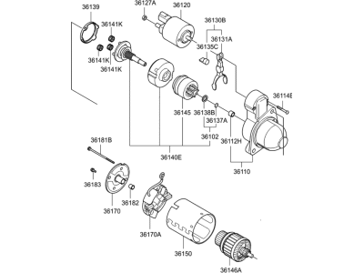 2015 Kia Sorento Starter Motor - 361002G210