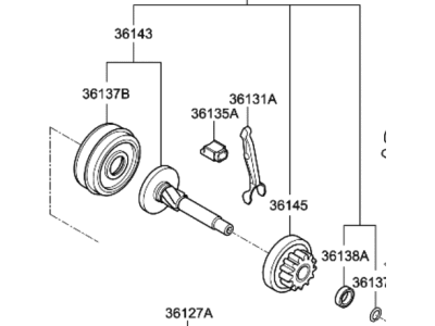 Kia K5 Starter Drive Gear - 361402S000