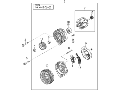 2006 Kia Sorento Alternator Case Kit - 3733039450