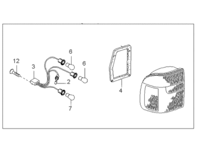 2002 Kia Sportage Back Up Light - 0K01B51160B