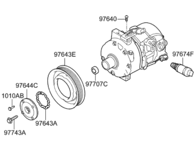 Kia K900 A/C Compressor - 977013T200