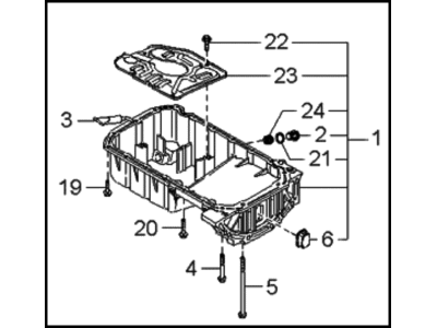 2002 Kia Spectra Oil Pan - 0K2N510400