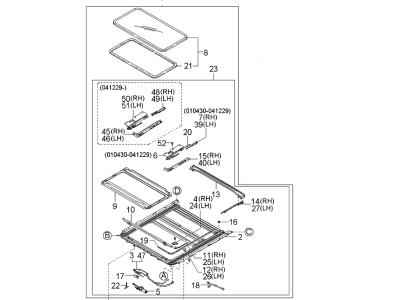 Kia 0K52Y69800B64 Sunroof Assembly