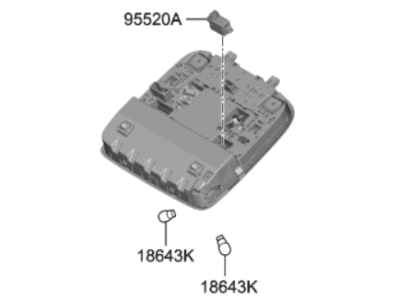 Kia 92800S9000GYD Lamp Assembly-Overhead C