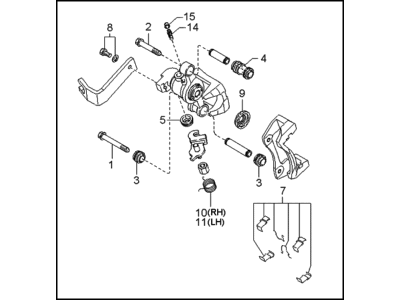 2003 Kia Spectra Brake Caliper - 0K2N349980