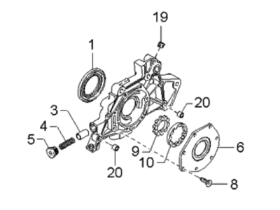 Kia Spectra Oil Pump - 213102Y011