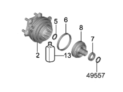 Kia 498R1CV100 JOINT KIT-WHEEL SIDE