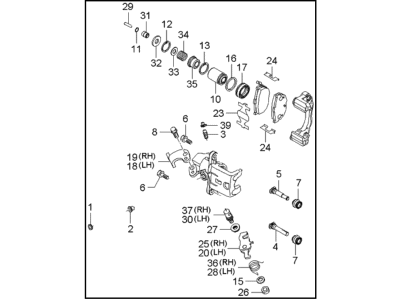 Kia Spectra Brake Caliper Bracket - 582302F100