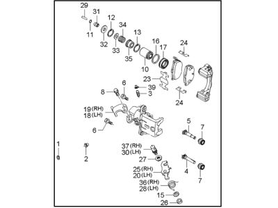 Kia Spectra Brake Caliper Bracket - 582102F100