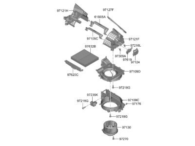 Kia 97100AO010 BLOWER UNIT