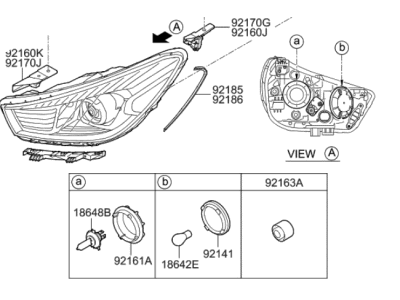 2019 Kia Rio Headlight - 92102H9310