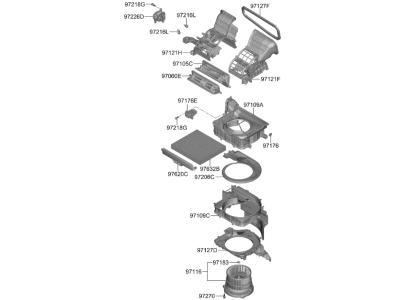 2024 Kia Carnival Blower Motor - 97100R0020