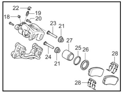 Kia Sedona Brake Caliper Bracket - 582304D500