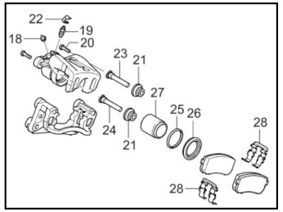 Kia Sedona Brake Caliper Bracket - 582104D500