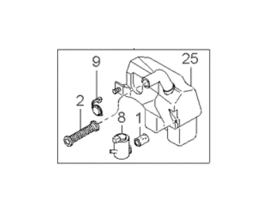 Kia 0K01967480H Windshield Washer Tank Assembly