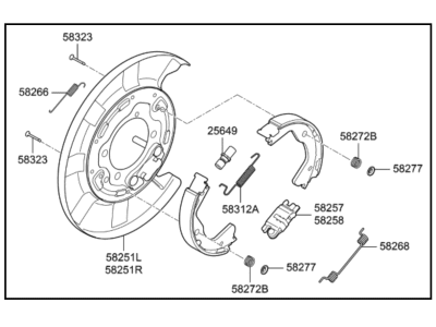 2020 Kia Stinger Parking Brake Shoe - 58270J5000