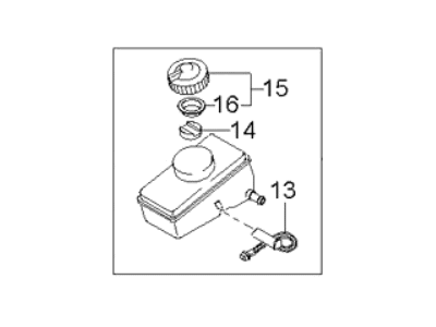 2001 Kia Sportage Brake Master Cylinder - 0K08B43550A