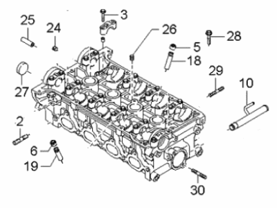 2004 Kia Spectra Cylinder Head - 221002Y100