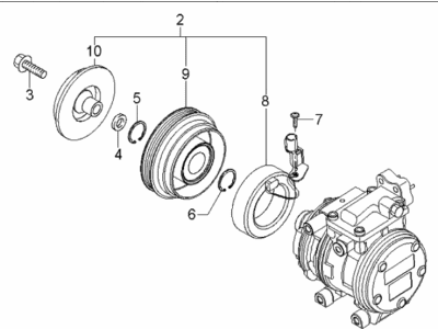 2005 Kia Spectra A/C Compressor - 977012F100