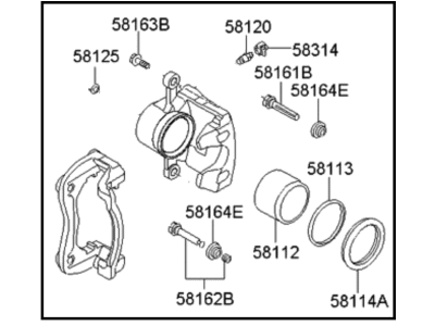 2014 Kia Forte Koup Brake Caliper - 58190A7A00