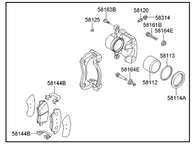 2014 Kia Forte Koup Brake Caliper - 58130A7200