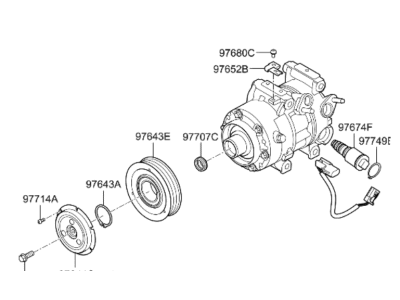 Kia Stinger A/C Compressor - 97701T1000