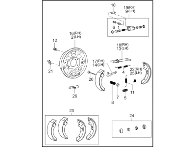 Kia Brake Caliper Bracket - 5836038040