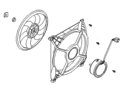 2001 Kia Optima A/C Condenser Fan - 2538038100