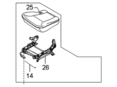 2001 Kia Rio Seat Cushion - 88101FD581090