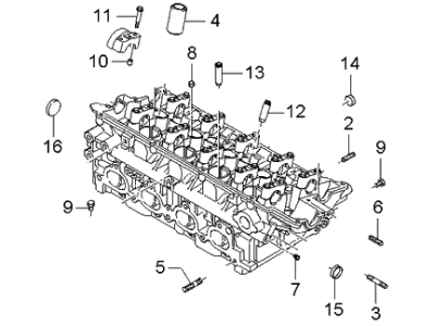 2005 Kia Spectra Cylinder Head - 2210023760