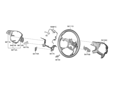 Kia 56100S9610ONT WHEEL ASSY-STEERING