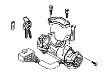 2000 Kia Rio Ignition Switch - 0K30G76990