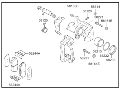 Kia Brake Caliper Bracket - 58210B2000