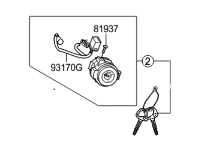 Kia 81900A4D00 Ignition Lock Cylinder