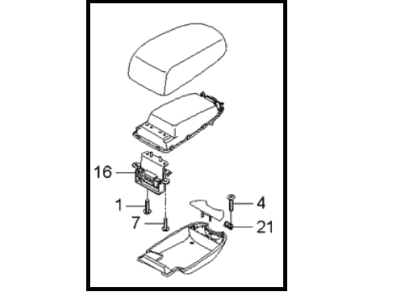 2006 Kia Spectra Armrest - 846602F700R5