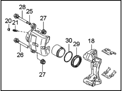 2003 Kia Spectra Brake Caliper - 0K24049990A