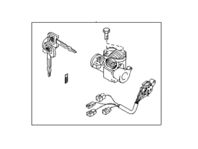 Kia 0K04M76990A Door Key Sub Set, Right