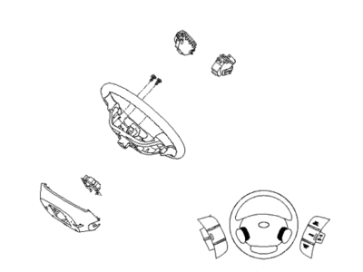 Kia 561101D7300Y Steering Wheel Assembly