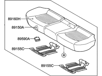 Kia 89100D5520JF4 CUSHION ASSY-RR SEAT