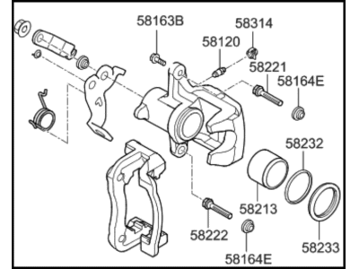 2016 Kia Forte Brake Caliper - 58311A5B30