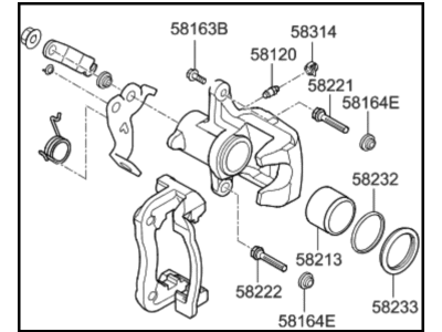 2016 Kia Forte Brake Caliper - 58310A5B30