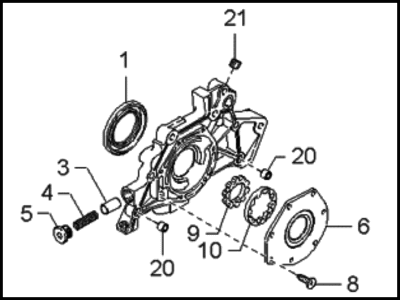 Kia Spectra Oil Pump - 213102Y010