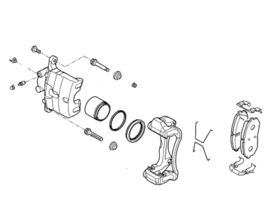 Kia 58110D4100 Front Brake Assembly, Left