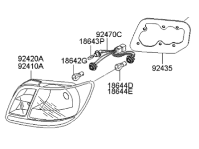 2006 Kia Rio Back Up Light - 924101G200