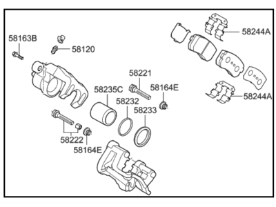 Kia Brake Caliper Bracket - 582302S100