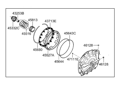 Kia 453204G410 COVER ASSY-CASE RR