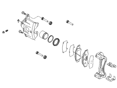 2003 Kia Spectra Brake Caliper - 581102F100