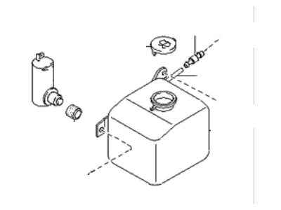 Kia 0K08267480 Windshield Washer Tank Assembly